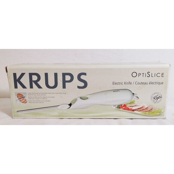 Krups Optislice Electric Knife Model 371 Slice Carve Meat Self Sharp Pre Owned - Picture 1 of 12
